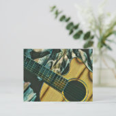 Carte Postale Cadeau d'anniversaire pour guitariste vintage (Debout devant)