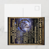 Carte Postale Cadeau d'anniversaire pour ma fille loup, cadeau d (Devant / Derrière)