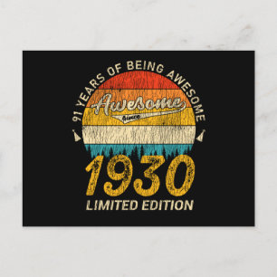 Carte Postale Cadeau d'anniversaire rétro super pour 95 ans 95 a