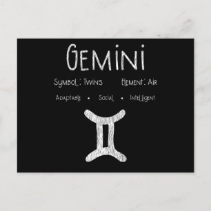 Carte Postale Cadeau d'anniversaire Signe du zodiaque Astrologie