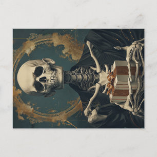 Carte Postale Cadeau d'anniversaire squelette amical