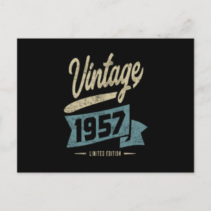 Carte Postale Cadeau d'anniversaire Vintage depuis 1957