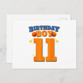 Carte Postale Cadeau de basket pour garçon pour fête d'anniversa (Devant / Derrière)