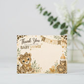 Carte Postale Cadeau de bébé léopard merci (Debout devant)