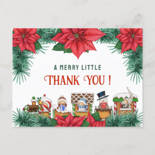 Carte Postale Cadeau de Bébé Merry Little Personnalisé Remerciem