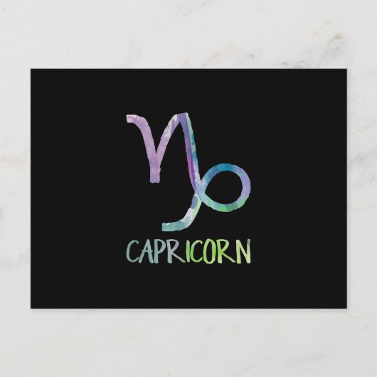 Carte Postale Cadeau de bouc de mer d'astrologie de symbole de z (Devant)