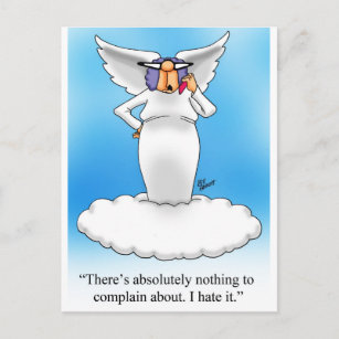 Carte Postale Cadeau de caricature Angel Humour paradisiaque !