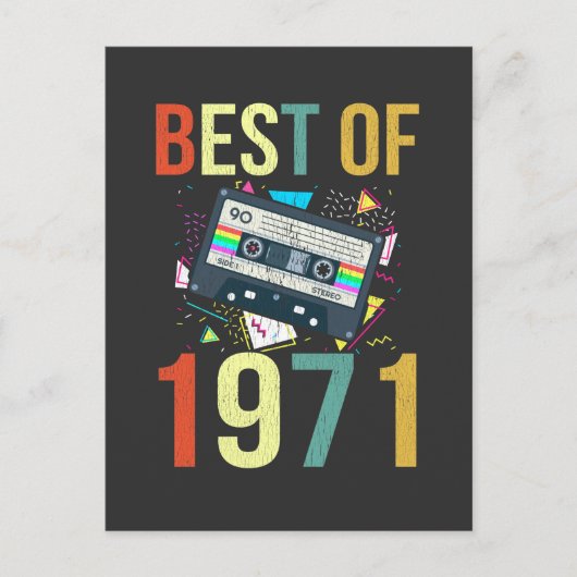 Carte Postale Cadeau de cassette d'anniversaire de la meilleure  (Devant)