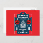 Carte Postale Cadeau de célébration de la citoyenneté canadienne (Devant / Derrière)