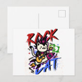 Carte Postale Cadeau de chat mignon (Devant / Derrière)