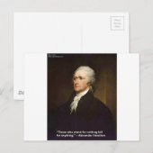 Carte Postale Cadeau de citation de Hamilton Tombe Pour N'import (Devant / Derrière)