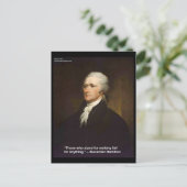 Carte Postale Cadeau de citation Hamilton Tombe Pour N'importe Q (Debout devant)