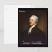 Carte Postale Cadeau de citation Hamilton Tombe Pour N'importe Q (Devant / Derrière)