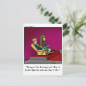 Carte Postale Cadeau de dessin animé drôle de la famille royale (Debout devant)