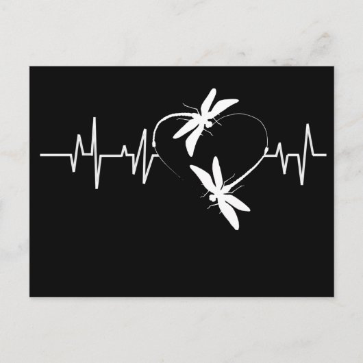 Carte Postale Cadeau de dragonfly Lover| Drôle de dragonfly Hear (Devant)