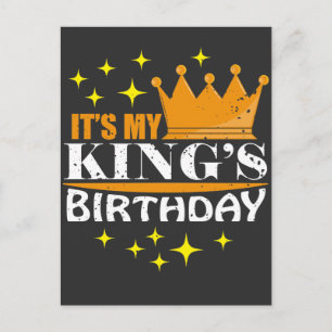 Carte Postale Cadeau de fête d'anniversaire pour mon roi