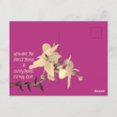 CARTE POSTALE CADEAU DE FLEURS JOURNALIÈRE FILLE (Dos)