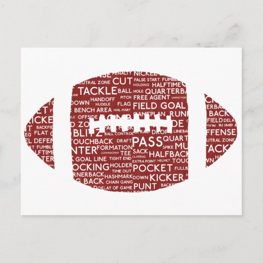 Carte Postale cadeau de football américain (Devant)