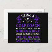 Carte Postale Cadeau de golf Coach (Devant / Derrière)