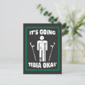 Carte Postale Cadeau de guérison rapide pour tibia de jambe cass (Debout devant)