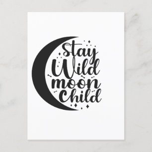 Carte Postale Cadeau de Halloween Sombre Enfant de la Lune Sauva