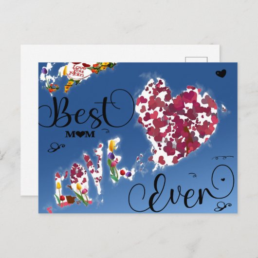 Carte Postale Cadeau de la Fête des Mères, Cadeau pour maman, Ca (Devant / Derrière)