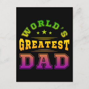 Carte Postale Cadeau de la fête des pères pour le meilleur papa