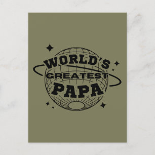 Carte Postale Cadeau de la fête des pères pour papa le plus géni