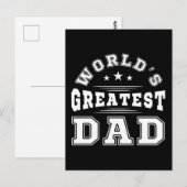 Carte Postale Cadeau de la fête des pères typographie du plus gr (Devant / Derrière)