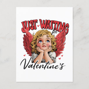 Carte Postale Cadeau de la Saint-Valentin   Attendant la Saint-V