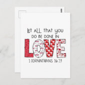 Carte Postale Cadeau de la Saint-Valentin | Dieu dit que vous êt (Devant / Derrière)