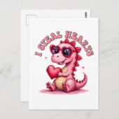 Carte Postale Cadeau de la Saint-Valentin | Je vole des cœurs (Devant / Derrière)