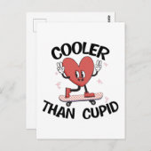 Carte Postale Cadeau de la Saint-Valentin | Plus Cool que Cupido (Devant / Derrière)