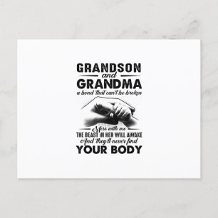Carte Postale Cadeau de lien indestructible entre petit-fils et 