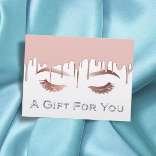 Carte Postale Cadeau de maquillage Rose Gold Certificat cadeau