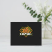 Carte Postale Cadeau de Marqueur de Paintball Militaire Cible (Debout devant)