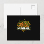 Carte Postale Cadeau de Marqueur de Paintball Militaire Cible (Devant / Derrière)