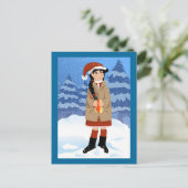 Carte postale cadeau de Noël (Debout devant)