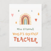 Carte Postale Cadeau de professeur le plus génial du monde Bohèm (Devant)