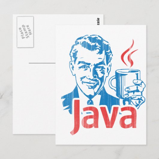 Carte Postale Cadeau de programmation Java (Devant / Derrière)