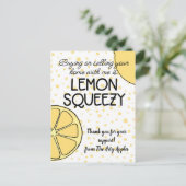 Carte Postale cadeau de remerciement au personnel agent immobili (Debout devant)