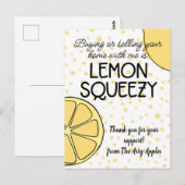 Carte Postale cadeau de remerciement au personnel agent immobili (Devant / Derrière)