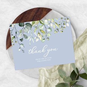 Carte Postale Cadeau de remerciement de Baby Shower Eucalyptus V