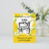 Carte Postale cadeau de remerciement de recommandation de client (Debout devant)