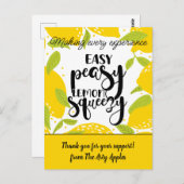 Carte Postale cadeau de remerciement de recommandation de client (Devant / Derrière)