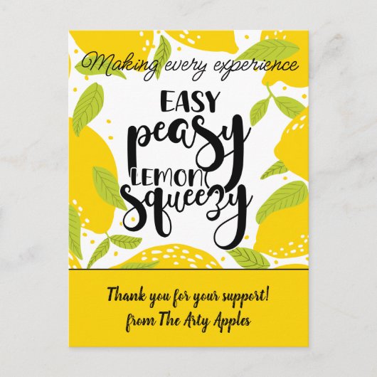 Carte Postale cadeau de remerciement de recommandation de client (Devant)