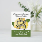 Carte Postale cadeau de remerciement marketing client immobilier (Debout devant)