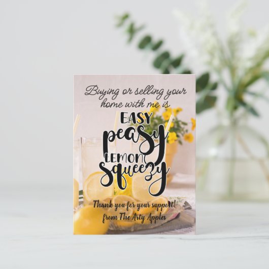 Carte Postale cadeau de remerciement marketing de référencement (Debout devant)