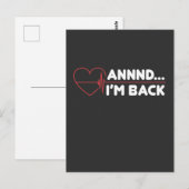 Carte Postale Cadeau de rétablissement pour survivant d'infarctu (Devant / Derrière)