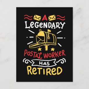 Carte Postale Cadeau de retraite pour facteur retraité des poste